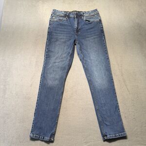 Kenneth Cole Mens 30x30 Athletic Fit Jeans Medium Wash Blue Stretch Denim Casual